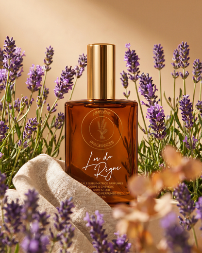 L'Or du Règne d'Aimébène Fragrances is a perfumed oil for the body and hair inspired by Libre Vanille Couture by Yves Saint-Laurent 